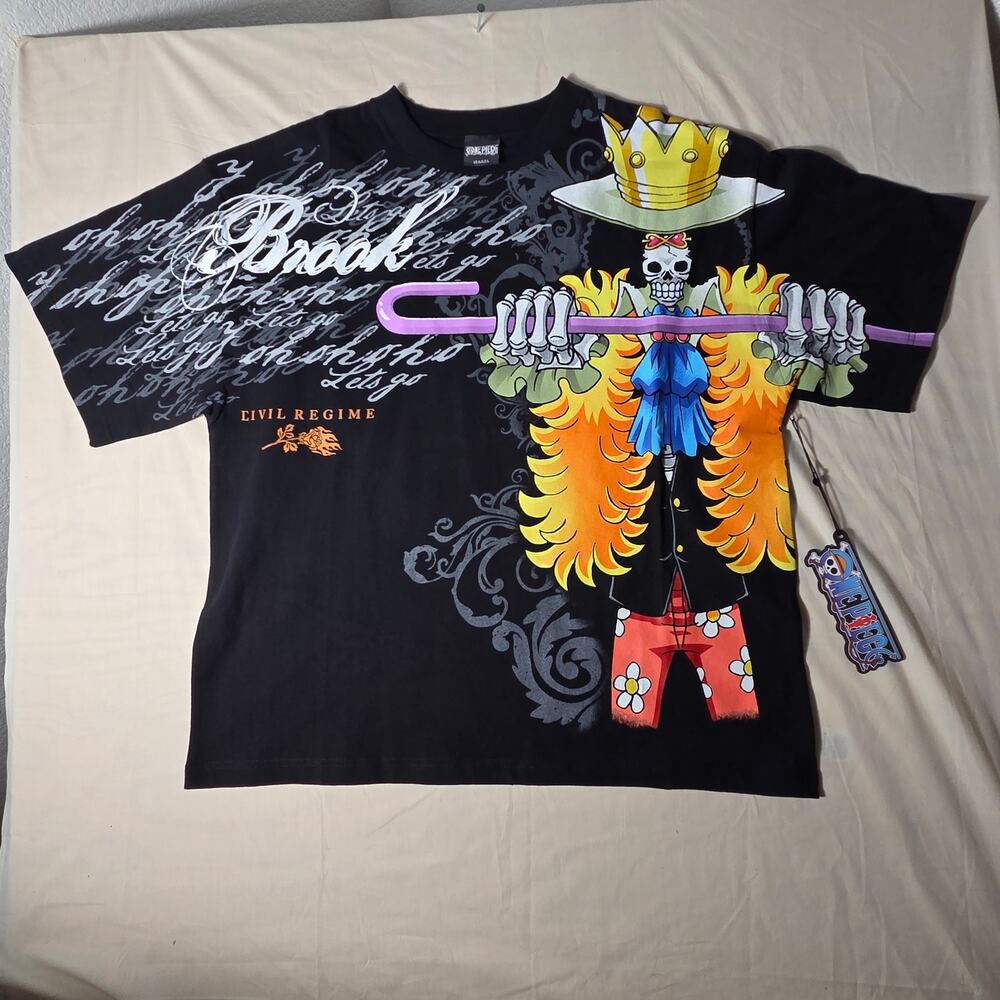 Civil Regime x One Piece Brook Soul King Oversized Tee Large NWT
